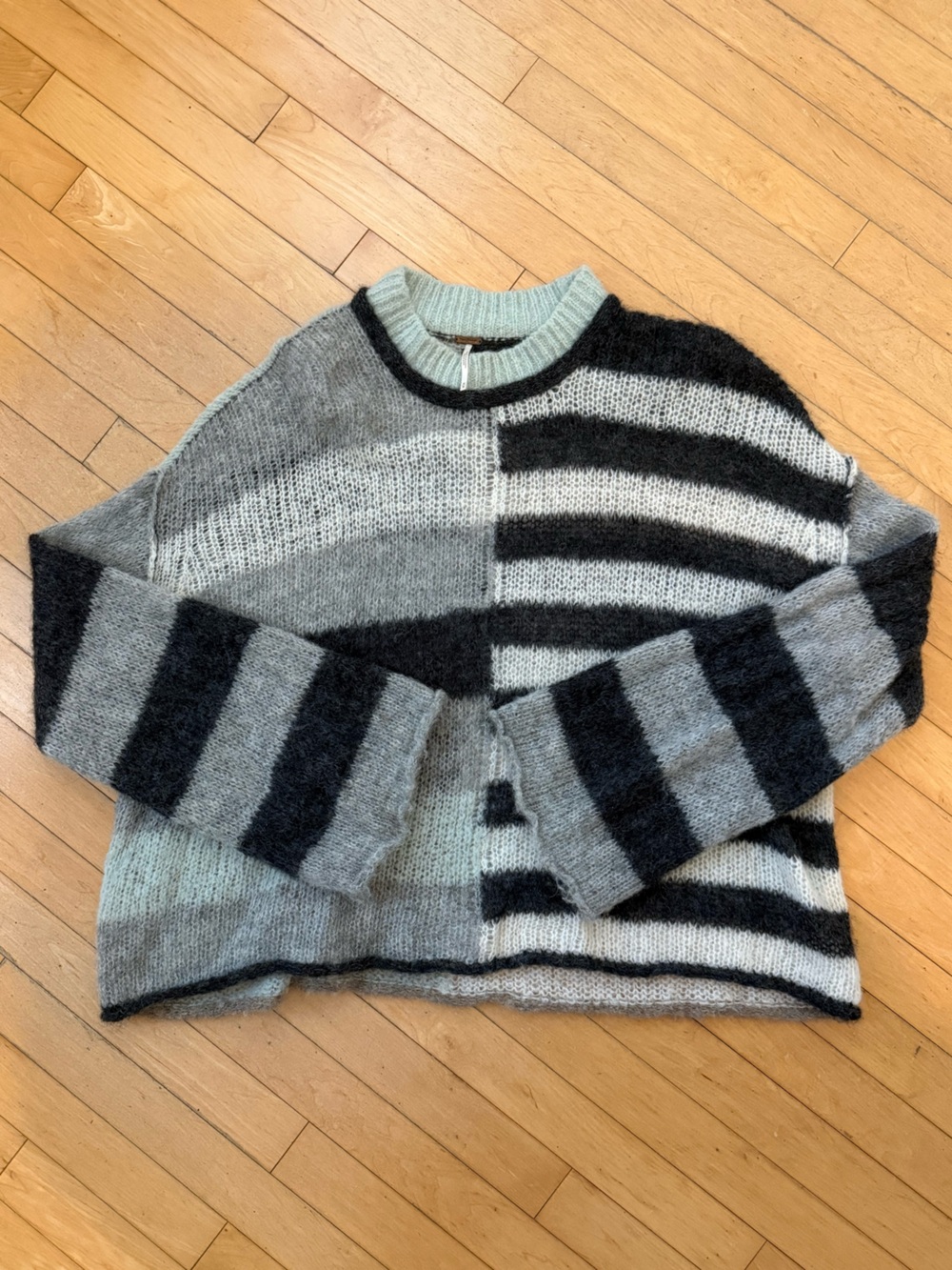 Free People Striped Cashmere Sweater